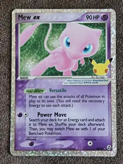 Pokemon TCG Mew ex 88/92 Celebrations: Classic Collection Holo NM - Image 1