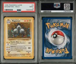 1999 POKEMON BASE SET UNLIMITED #9 MAGNETON-HOLO PSA 9 - Image 1