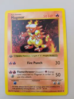 Magmar 1st Edition Shadowless Pokemon 36/102 - Image 1