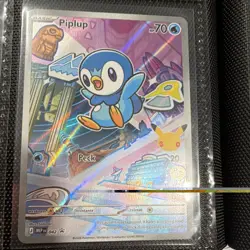 Pokemon Company Piplup 098/094 Illustration Rare Holo Me02 70 HP English - Image 1