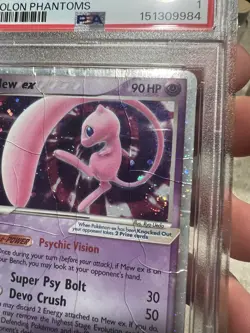HUGE SWIRLS PSA 1 PR 2006 Pokemon EX Holon Phantoms Mew EX Holo Foil 100/110 - Image 3