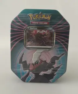 Pokemon TCG Mighty Mysterious Tin Darkrai NEW Sealed 3 Packs 2021 820650809859 - Image 1