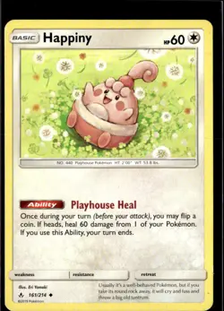 Pokemon Happiny 161/214 Unbroken Bonds Non Holo Uncommon 2 Card Lot - Image 1