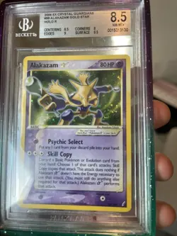 2006 Pokemon Gold Star Ex Crystal Guardians #99 Alakazam Holo BGS 8.5 SWIRL 🌀 - Image 1