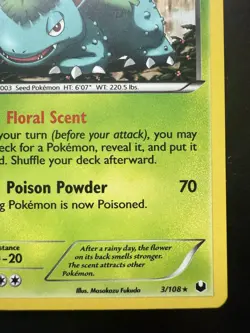 Pokemon Venusaur 3/108 Dark Explorers Cosmos Holo Rare (NM) - Image 5
