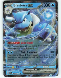 Blastoise ex - 9/165 Scarlet & Violet 151 - Pokemon TCG - 2023 - Image 1