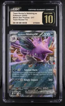 Team Rocket's Nidoking ex SVP-217 SV Black Star Promos Pokemon CGC 10 Pristine - Image 1