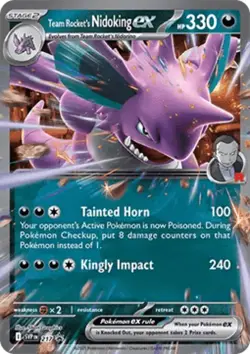 Team Rocket's Nidoking ex SVP-217 SV Black Star Promos Pokemon CGC 10 Pristine - Image 2