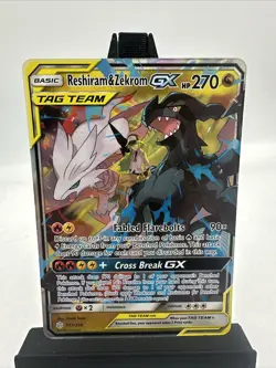 Pokemon TCG Reshiram & Zekrom GX 157/236 Tag Team - Cosmic Eclipse - NM- MINT - Image 1