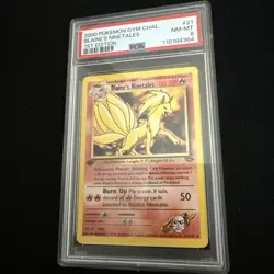 First Edition 2000 Pokemon Gym Challenge 21/132 Blaine's Ninetails PSA NM-MT 8 - Image 3