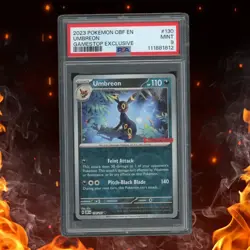 Pokemon Obsidian Flames UMBREON 130/197 Gamestop Exclusive PSA 9 - Image 1