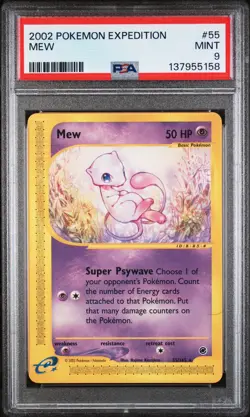 2002 POKEMON EXPEDITION #55 MEW PSA 9 - Image 1