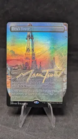 Urza's Tower FOIL Borderless -MTG Magic Double Masters- Signed by Artist - Image 1