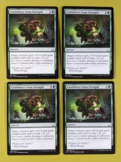 Confidence from Strength x4 Global Series 4x Magic the Gathering MTG - Image 1
