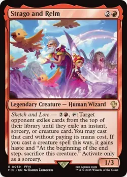 1 x Strago and Relm - Final Fantasy Commander - LP - MTG - Image 1