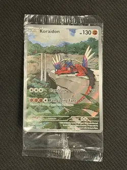 Pokemon TCG Koraidon SVP014 Scarlet Violet Black Star Promo Holo Card Sealed NM - Image 1