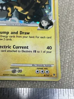 Pokemon TCG Card Game Electivire FB Lv. 50 SP 4/147 Holo Supreme Victors 2009 - Image 5