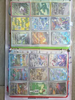 360 Pokemon Card Lot V VMAX EX Full Art Holo Rare GX SR Two Binder Collection - Image 1