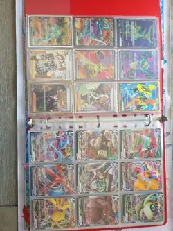 360 Pokemon Card Lot V VMAX EX Full Art Holo Rare GX SR Two Binder Collection - Image 3
