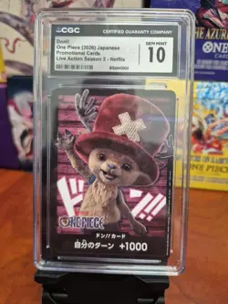 CGC GEM MINT 10 ONE PIECE Card Game Netflix Tony Tony Chopper DON!! Card Promo - Image 1