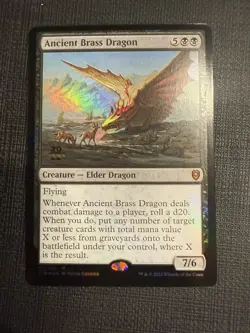Magic: The Gathering Ancient Brass Dragon 111/361 CLB Mythic Foil - Image 1