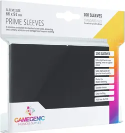 GAMEGENIC PRIME SLEEVES 100-PACK BLACK - Image 1