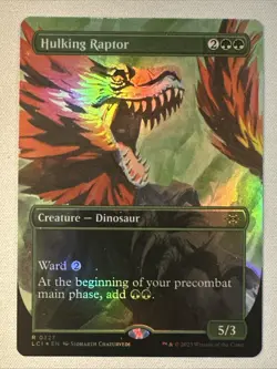 MTG / Hulking Raptor / LCI / #327 / FOIL (Borderless) / Rare / NM - Image 1