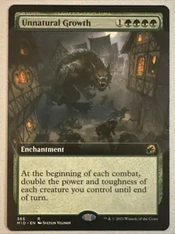 MTG / Unnatural Growth / MID / #365 / Regular (Extended Art) / Rare / NM - Image 1