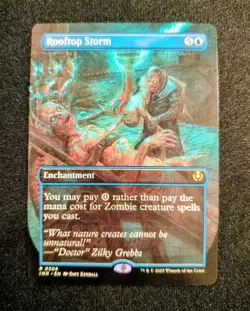 MTG Rooftop Storm Borderless 0306 Innistrad Remastered NM - Image 1