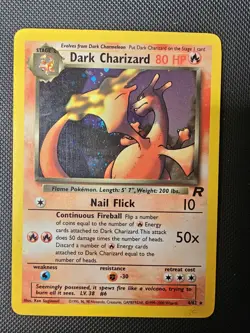 Dark Charizard Team Rocket Holo Rare 4/82 Pokemon WOTC Vintage - Image 1