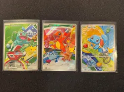 Pokemon First Partner Illustration Collection Kanto Set of 3 MEP 037, 038 & 039 - Image 1