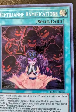 Reptilianne Ramifications BODE-EN060 1st Ed Super Rare Burst Of Destiny Yu-Gi-Oh - Image 3