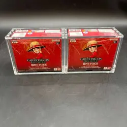 Lot (2) One Piece OP-13 Carrying On His Will Booster Box Sealed EN w/ Acrylic - Image 1