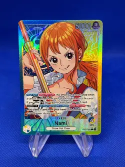 One Piece A Fist of Divine Speed Nami OP11-041 Alternate Alt Art Leader LP - Image 1