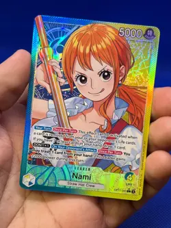 One Piece A Fist of Divine Speed Nami OP11-041 Alternate Alt Art Leader LP - Image 2