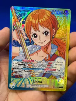 One Piece A Fist of Divine Speed Nami OP11-041 Alternate Alt Art Leader LP - Image 3