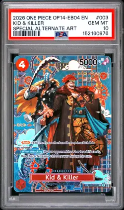 One Piece Kid & Killer Special Alternate Art OP14-EB04 EB01-003 PSA 10 Gem Mint - Image 1