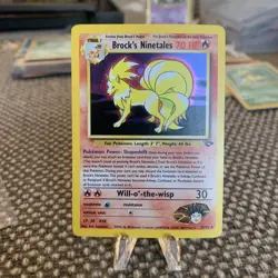 Pokemon TCG Brock's Ninetales Unlimited Holo Rare Card Gym Challenge 3/132 - Image 1