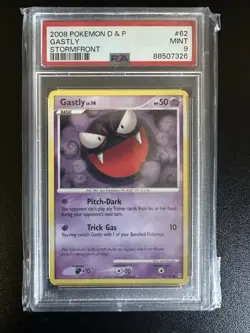 Pokemon TCG Stormfront Gastly Card 62/100 PSA 9 - Image 1