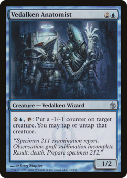 X4 Vedalken Anatomist Mirrodin Besieged LP/NM MTG Magic DNA GAMES - Image 1