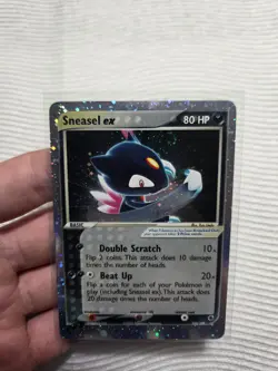 Sneasel ex 103/109 Ruby and Sapphire Holo SWIRL Vintage-Mid Era Pokemon Card - Image 4