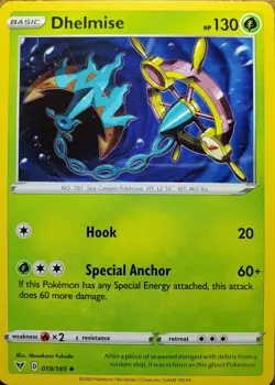 Dhelmise 19/185 Pokemon Card - Vivid Voltage *Pack Fresh* - Image 1