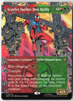 Scarlet Spider, Ben Reilly (Borderless) 214 Marvel's Spider-Man MTG NM - Image 1