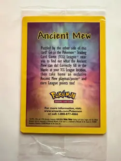 2000 Pokemon Game Movie Promo Ancient Mew Holo (Sealed) - Image 1