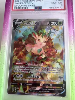Leafeon V 167/203 PSA 8 Evolving Skies Alternate Full Art Pokemon TCG - Image 2