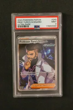 2023 POKEMON PARADOX RIFT #240/182 PROFESSOR TURO’S SCENARIO ULTRA RARE PSA 9 - Image 1