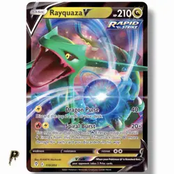 2021 Pokemon Evolving Skies Rayquaza V 110/203 Ultra Rare Holo NM - Image 1
