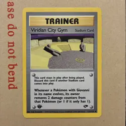 Pokemon: Gym Challenge 1st Edition Uncommon: Viridian City Gym 123/132 - LP - Image 2