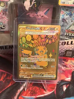 Pikachu ex 179/131 Hyper Rare Gold Pokemon TCG Prismatic Evolutions English NM - Image 1