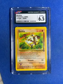 Pokemon Mankey Jungle 55/64 CGC 6.5 - Image 1